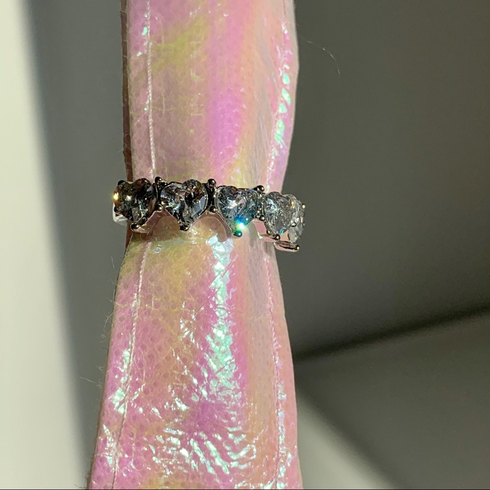 Pandora ❤️Heart Shaped Cut 5Pcs 0.5Ct Wedding Diamond Band